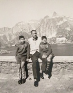 Con Papà al Passo del Gran San Bernardo, in Val d'Aosta, tanti anni fa